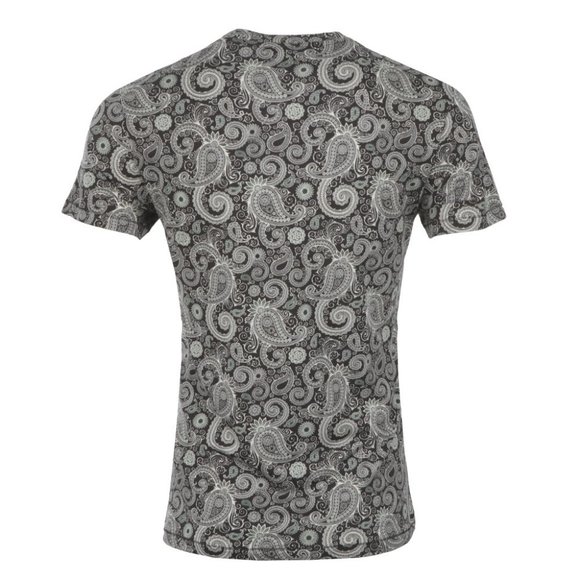 J.Lindeberg Mens Green Paisley Tshirt - Picture 3 of 9